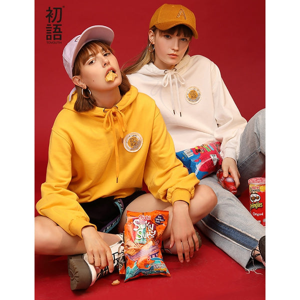 Toyouth 2019 Women Sweatshirts New Arrival Spring Long Sleeve Loose Solid Color Hoodies Female Casual Sweatshirts